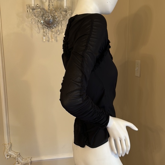 3.1 Phillip Lim Silk Ruched Black  Size 0 - Picture 6 of 12